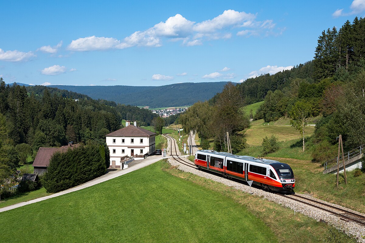Mühlkreisbahn u obce Oepping. Foto: Linie 29 / Wikimedia Commons