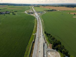 Stavba D55 Olomouc - Kokory, stav srpen 2025. Foto: ŘSD