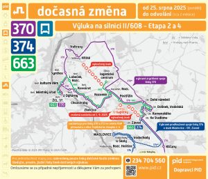 Opatření při rekonstrukci silnice II/608. Foto: PID