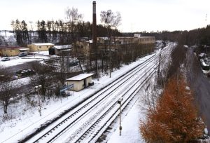 Zastávka Pohledští Dvořáci na trati 250. Pramen: Správa železnic