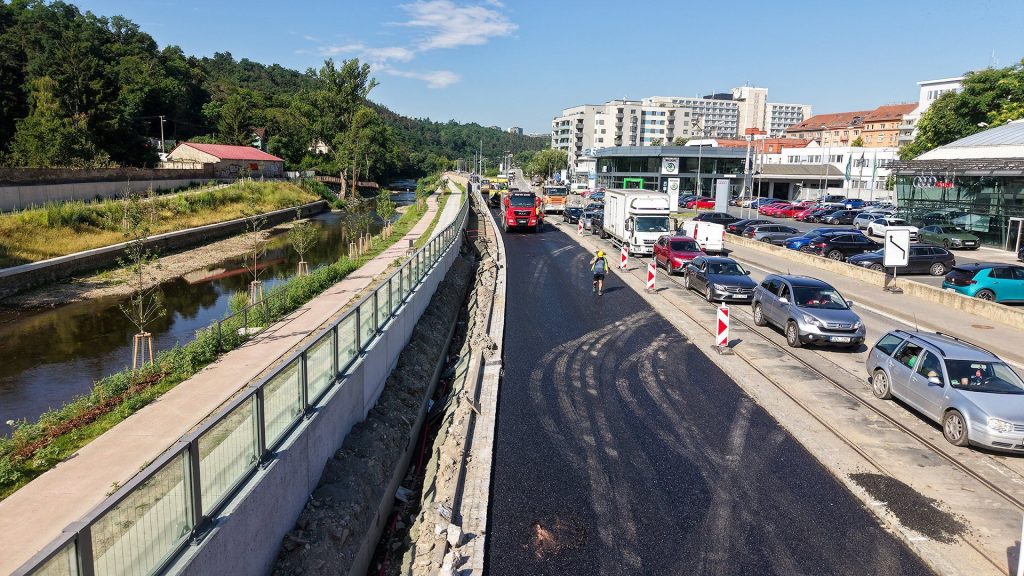 Práce v Bauerově ulici v Brně. Foto: ŘSD
