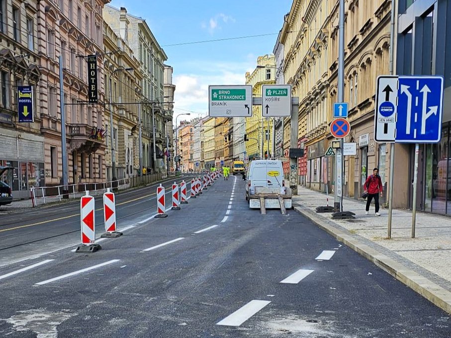Opravená Plzeňská ulice v Praze. Foto: Zdeněk Hřib