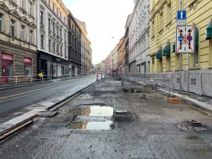 Plzeňská ulice v Praze, stav k 1. 8. 2025.
Foto: Zdopravy.cz