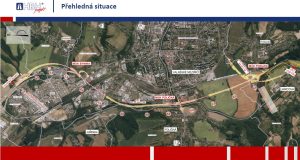 Obchvat Valašského Meziříčí - situace.Zdroj: město Valašské Meziříčí