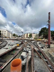 Instalace obří křižovatky v Brémách. Foto: DT - Výhybkárna a strojírna