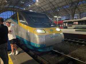 První pravidelné pendolino z Prahy do Budějovic. Autor: Zdopravy.cz/Jan Šindelář