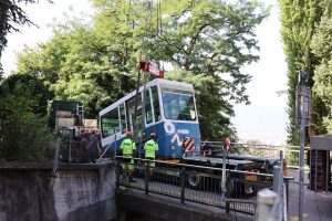Demontáž původní lanovky Rigiblick. Foto: VBZ