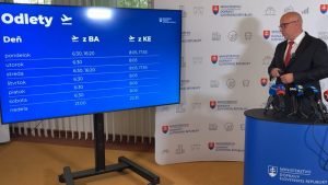 Letový řád linky Bratislava - Košice.Zdroj: Ministerstvo dopravy SR