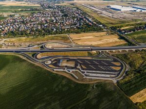 Odpočívka na budovaném obchvatu Košic. Zdroj: NDS