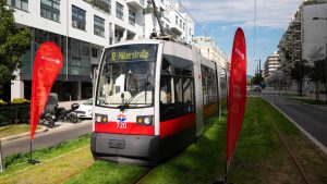 Nová tramvajová trať pro linku 12 ve Vídni. Foto: Wiener Linien