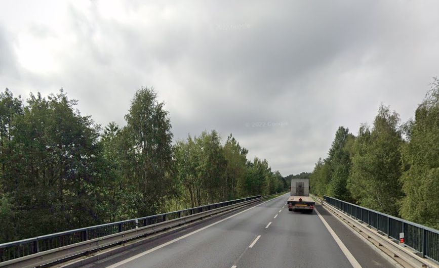 Most na silnici I/9 u Nového Boru přes železniční trať. Foto: Google Street View