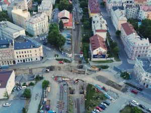 Rekonstrukce zastávky Olomouc město a blízkého křížení. Zdroj: Správa železnic