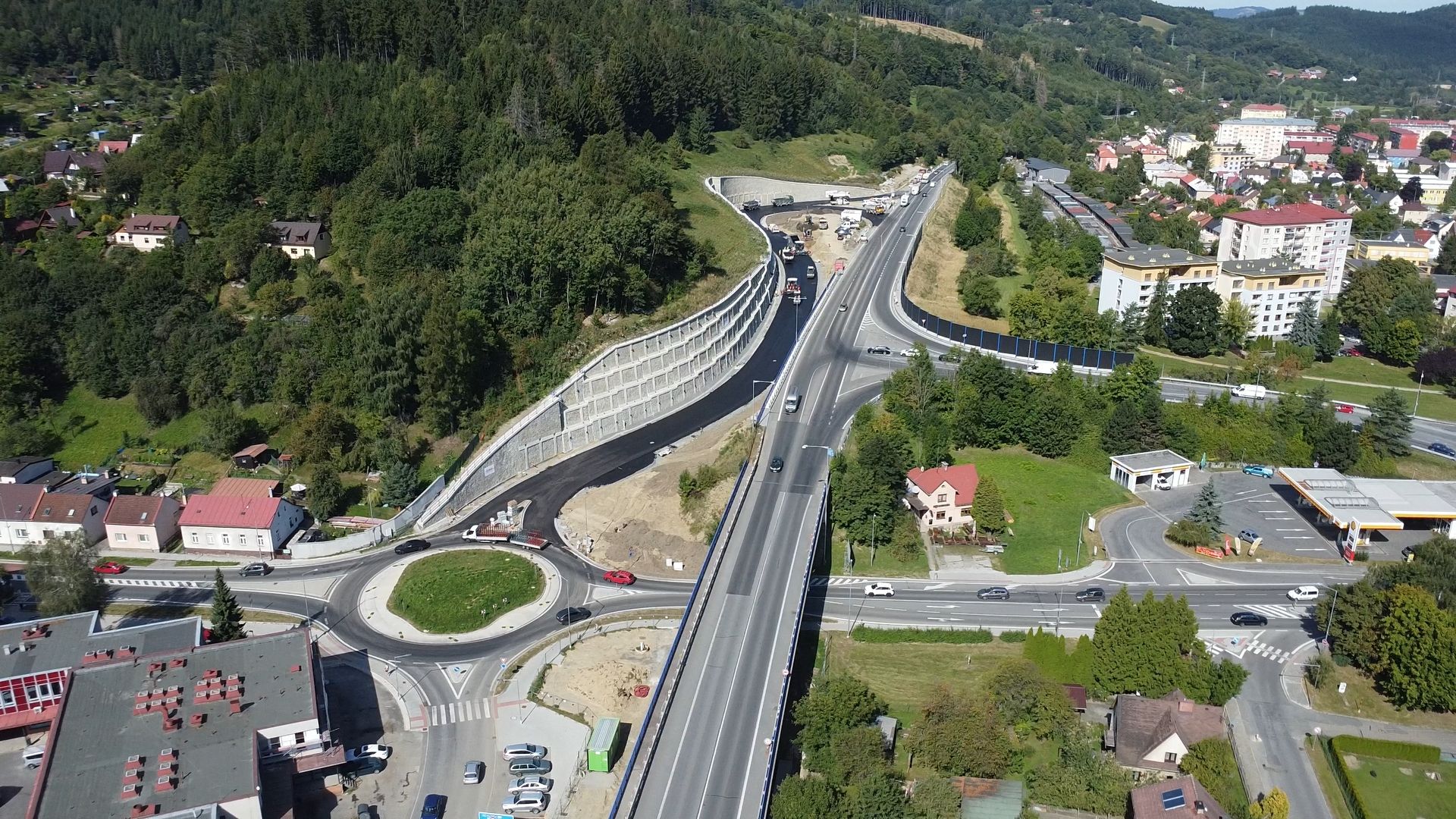 Stavba I/69 rampa Mostecká ve Vsetíně. Foto: ŘSD