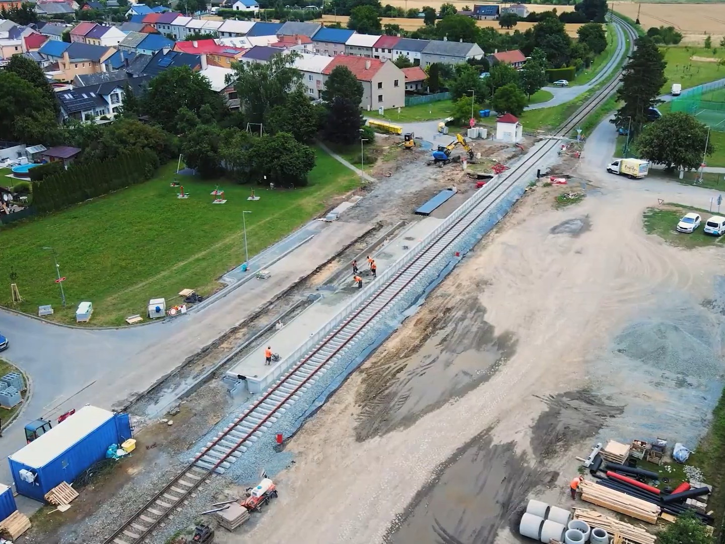 Rekonstrukce zastávky Skrbeň. Zdroj: Správa železnic