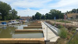 Nová část přístavu Veselí nad Moravou se otevřela 18. 8. 2025. Pramen: ŘVC