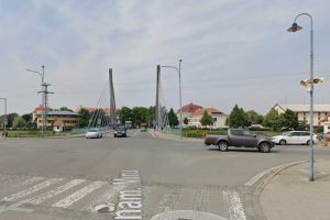 Křižovatka silnic II/416 a II/425 v Židlochovicích. Foto: Google Street View