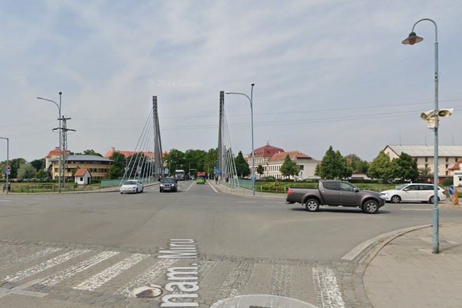 Křižovatka silnic II/416 a II/425 v Židlochovicích. Foto: Google Street View