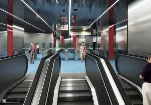 Předběžný návrh stanice metra D Náměstí Bratří Synků. Zdroj: DPP, Metroprojekt