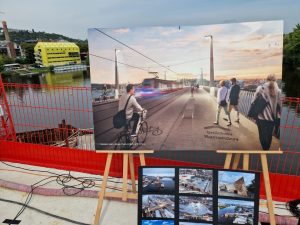 Kontrolní den na dokončovaném Dvoreckém mostě v Praze (10. září 2025). Foto: Zdopravy.cz