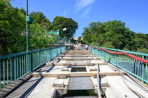 Kompletní rekonstrukce lanové dráhy na Petřín (stav srpen 2025). Foto: DPP