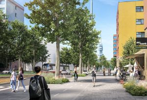 Urbanisticko-architektonická studie Olšanské ulice v Praze. Zdroj: IPR