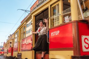 Tramvajový průvod k výročí 150 let pražské MHD. Foto: Ropid