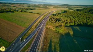 Dálnice D6 u Hořesedel v září 2025. Foto: Jan Banán Svoboda