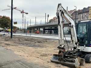 Rekonstrukce tramvajové trati v ulici U Výstaviště finišuje. Foto: DPP – Dominika Brabcová