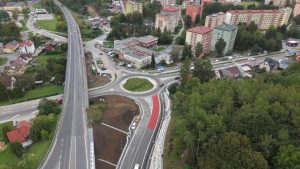 Křižovatka silnic I/57 a I/69 ve Vsetíně. Foto: ŘSD