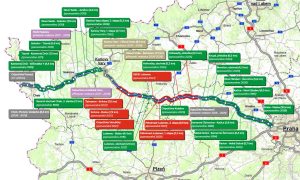 Rozestavěnost dálnice D6 (září 2025). Pramen: ŘSD
