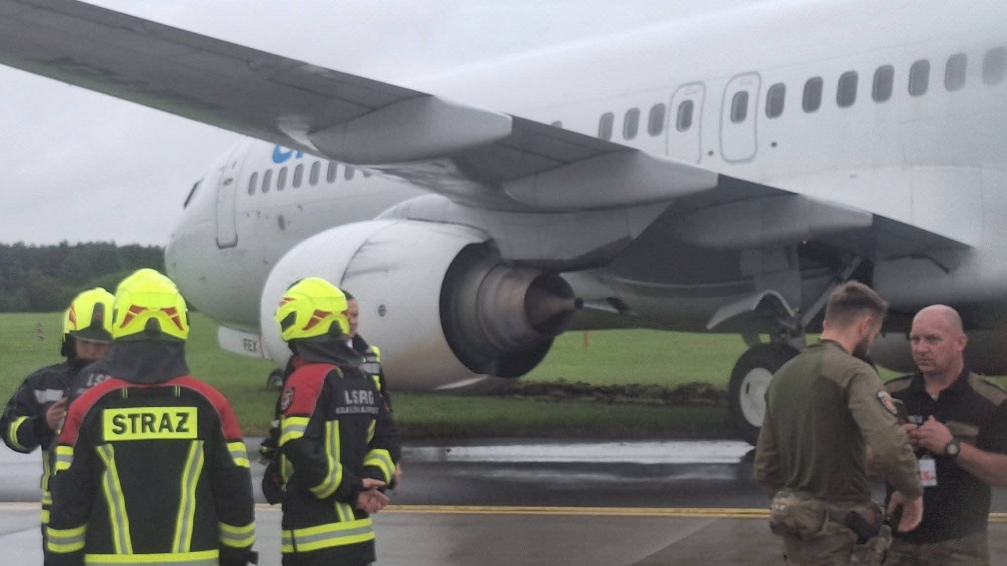 Incident v Krakově. Zdroj: X.com / Breaking Aviation News & Videos