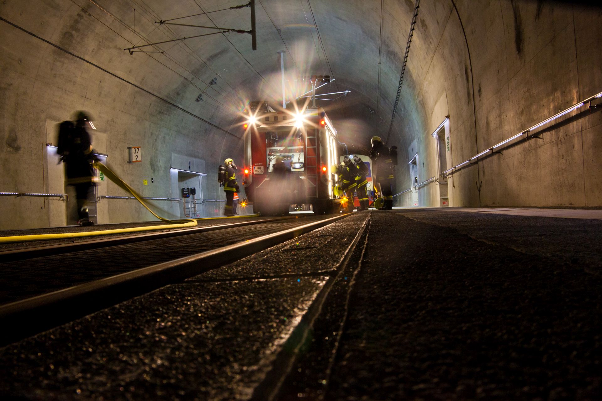 Cvičení záchranářů v tunelu na Koralmbahn. Autor: ÖBB/Matthias Fischer