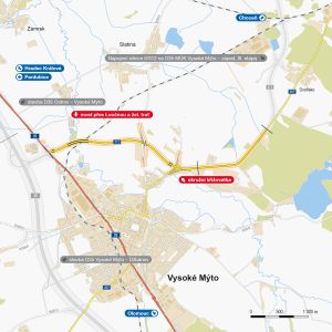 Mapa obchvatu Vysokého Mýta. Foto: Pardubický kraj