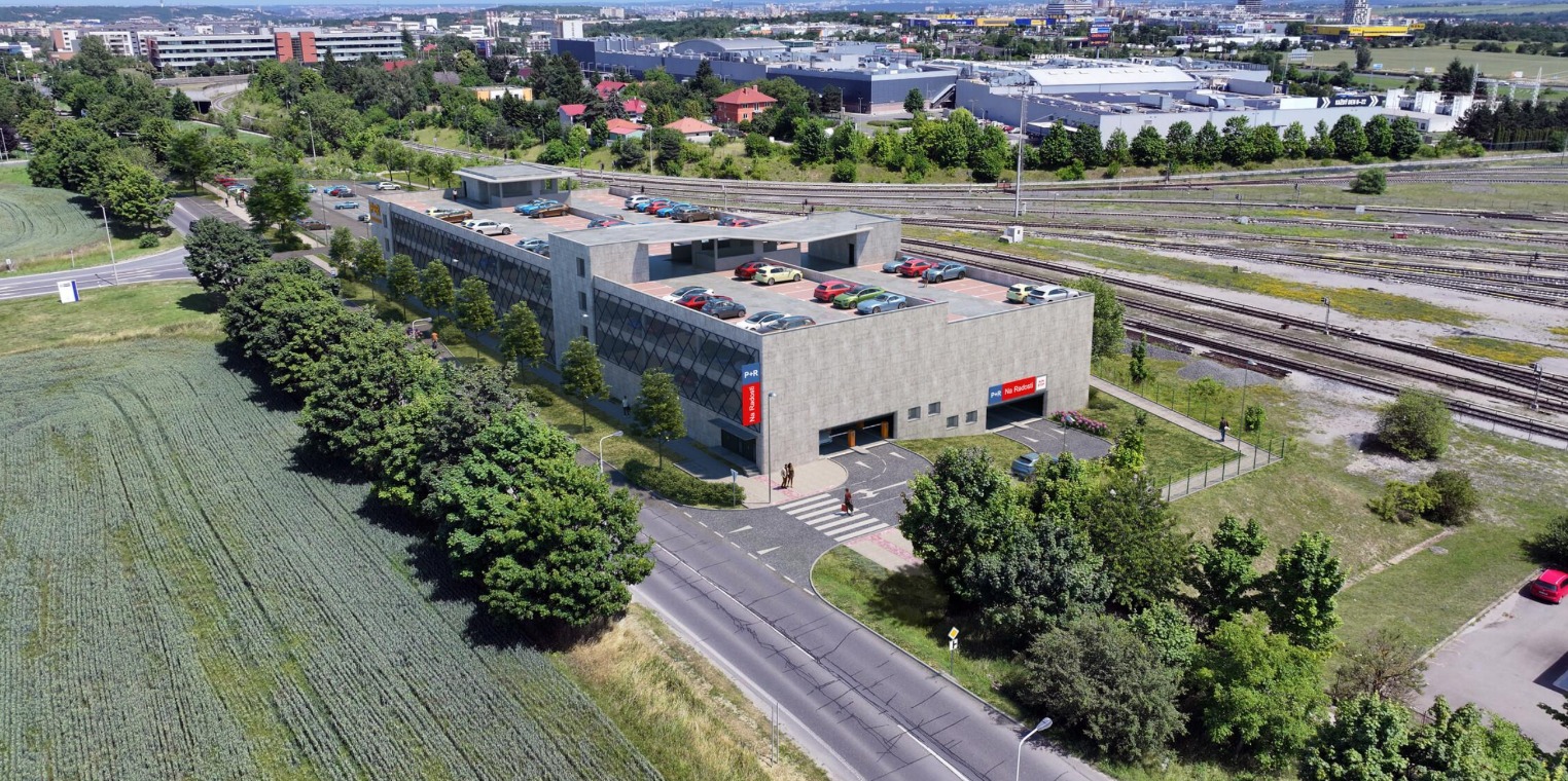 Vizualizace P+R parkovacího domu na Zličíně. Zdroj: MHMP
