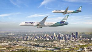 Boeingy 737 a 787 v barvách WestJet. Foto: WestJet