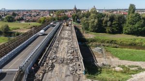Demolice mostu v Poštorné. Foto: ŘSD