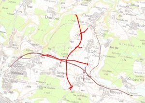 Trasa přeložky II/180 Kyšice - Chrást. Foto: EIA