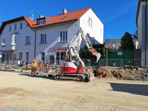 Rekonstrukce průtahu Říčan, stav září 2025. Foto: ŘSD