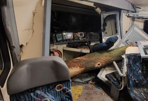 Srážka regionovy se stromem u Olbramkostelu. Foto: České dráhy
