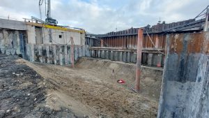 Stavba definitivního uzávěru plavebního kanálu Troja. Foto: PVS