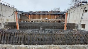 Stavba definitivního uzávěru plavebního kanálu Troja. Foto: PVS