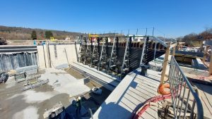 Stavba definitivního uzávěru plavebního kanálu Troja. Foto: PVS