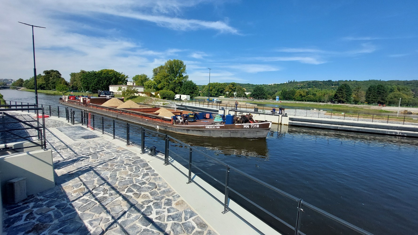 Stavba definitivního uzávěru plavebního kanálu Troja. Foto: PVS
