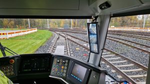 Depo dopravního podniku Tampereen Ratikka ve finském Tampere a testování automatického posunu tramvají. Foto: Zdopravy.cz