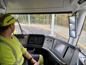 Depo dopravního podniku Tampereen Ratikka ve finském Tampere a testování automatického posunu tramvají. Foto: Zdopravy.cz