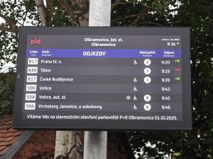 První krajské P+R parkoviště v Olbramovicích. Foto: Středočeský kraj