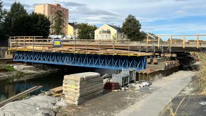 Přesun nového mostu v Opavě.
Zdroj: město Opava