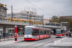Obnovení tramvajového provozu na rekonstruované ulici U Výstaviště. Foto: Ropid