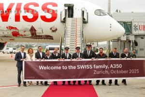 Přílet A350-900 společnosti Swiss International Air Lines. Foto: Flughfen Zürich