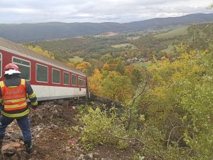 Srážka rychlíků na Slovensku. Zdroj: Hasičský a záchranný zbor